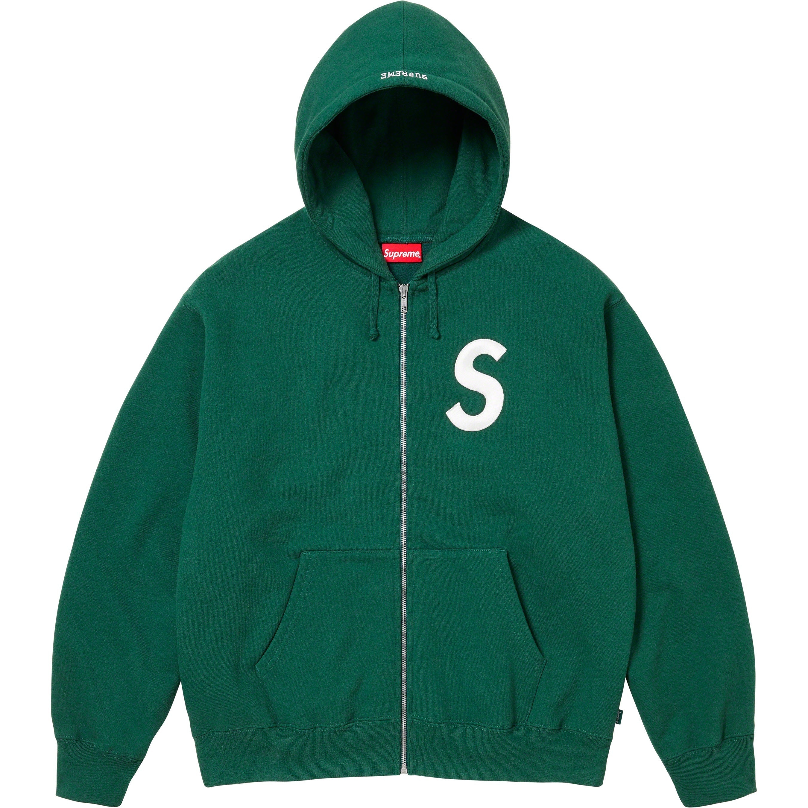 S Logo Zip Up Hooded Sweatshirt view 4